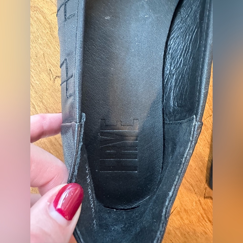 Frye Claire Woven Leather Ballet Flats in black size 9 - Picture 3 of 10